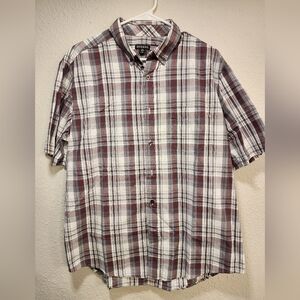 George Men's Red Plaid Shirt